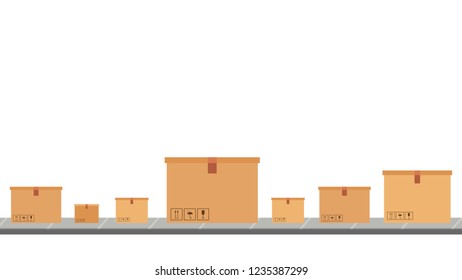 Sliding rail product. free space for text. wallpaper. copy space. box vector.