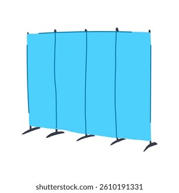 sliding room divider cartoon. modular acoustic, decorative privacy, bamboo fabric sliding room divider sign. isolated symbol vector illustration