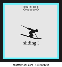 sliding I sketch vector icon
