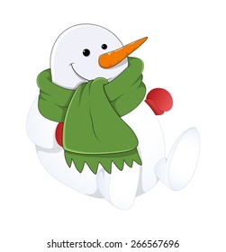 Sliding Snowman Character