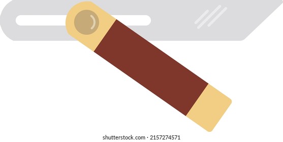 Sliding T bevel, bevel gauge, or false square icon isolated vector on white background. The instrument that is used for both laying out and transferring angles.