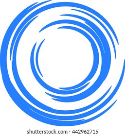 The sliding wheel in the movement. The circle drawn by brush. Vector illustration EPS 8  