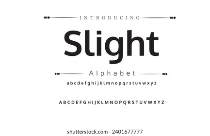 Slight Abstract modern urban alphabet fonts. Typography sport, technology, fashion, digital, future creative logo font. vector illustration