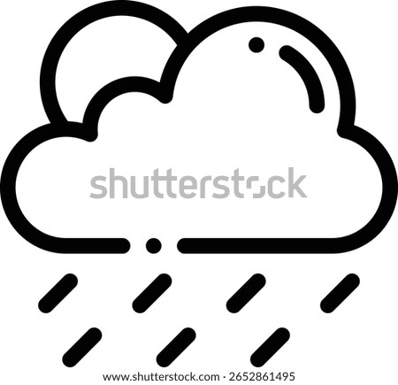 slight rain icon. Thin Linear Style Design Isolated On White Background