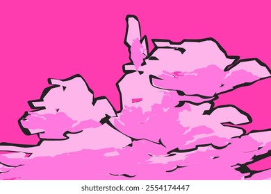 Slightly abstract pink clouds background