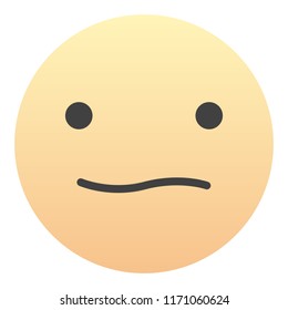 Slightly Confused Face Emoticon Emoji Sign Face for Social network and apps