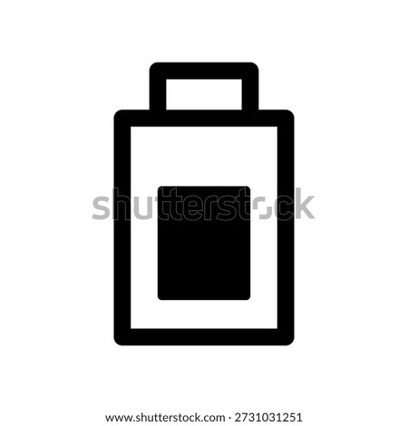 Slightly low battery icon illustration