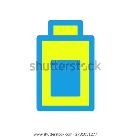 Slightly low battery icon illustration