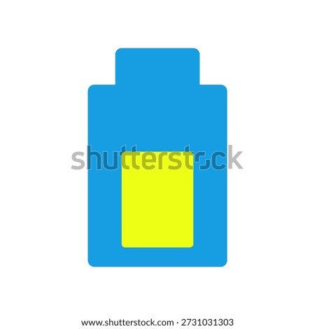 Slightly low battery icon illustration