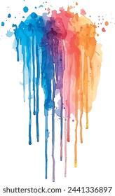 A slightly messy and liquid color drip, vector file isolated over background, easy to place in your graphic layouuts, cards, invitations, backdrops or web pages