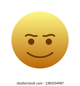 Slightly Smiling Face Emoji. Modern Simple Vector For Web Site Or Mobile App