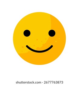 Leicht lächelndes Gesicht Emoticon mit subtilem Grinsen