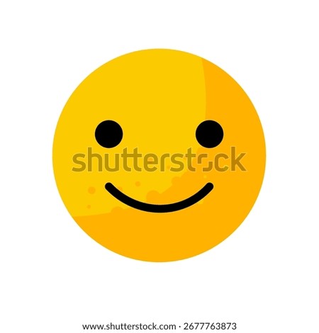 Slightly smiling face emoticon with subtle grin