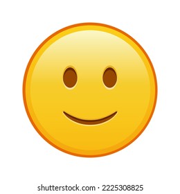 Slightly smiling face Large size of yellow emoji smile