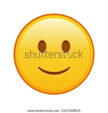 Slightly smiling face Large size of yellow emoji smile