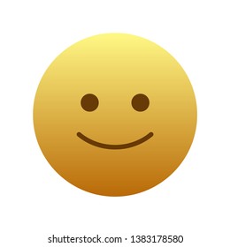 Slightly Smiling Face Social Media Emoji. Modern Simple Vector For Web Site Or Mobile App