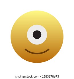 Slightly Smiling Face Social Media Emoji. Modern Simple Vector For Web Site Or Mobile App