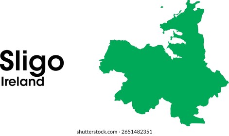 Sligo Irlanda Mapa en Vectores
