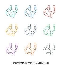 sligshot icon white background. Editable line sligshot icon from entertainment. Trendy sligshot icon for web and mobile.