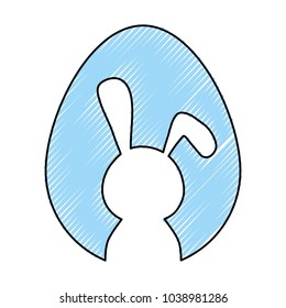 slihouette rabbit vector illustration