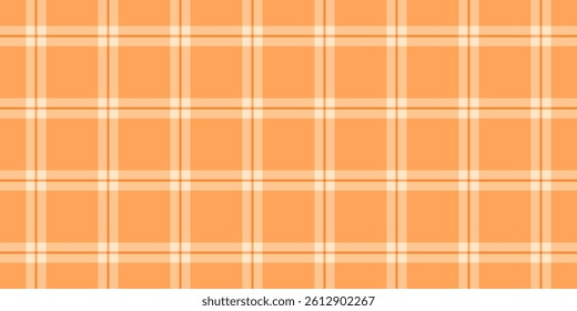 Slim background seamless textile, hippy fabric plaid vector. Birthday pattern check texture tartan in orange and bisque colors palette.