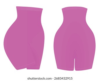 Slim belly underpants vector illustration	
