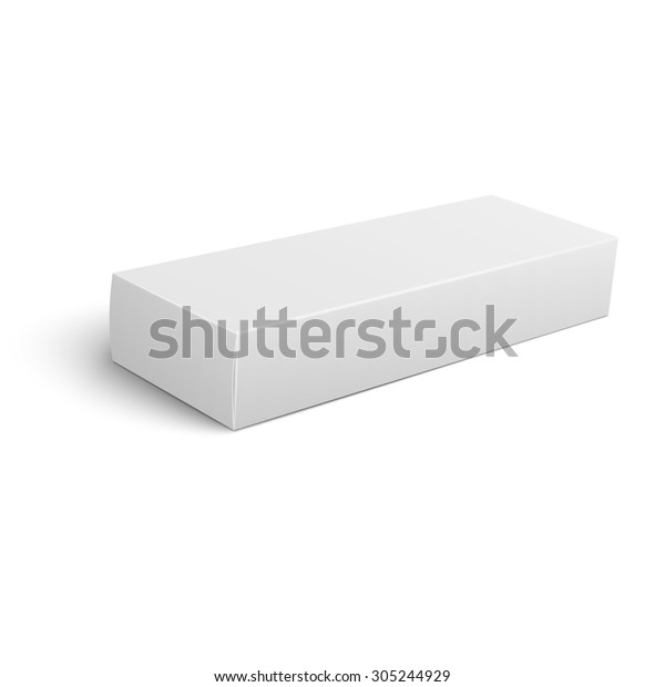 Download Slim Blank Cardboard Box Template Long Stock Vector ...