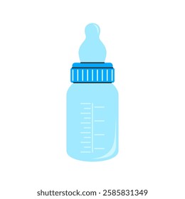 Slim Blue Bottle. A sleek, narrow bottle with a blue lid, suitable for easy grip and handling.