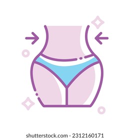 Das schlanke Body-Icon-Design in vier verschiedenen Farben