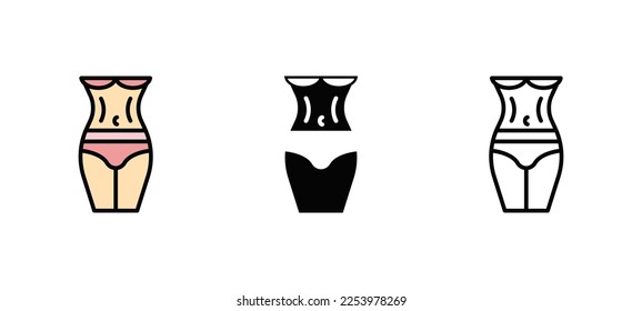 slim body vector type icon