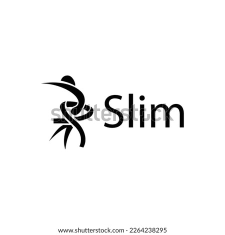 Slim Body weight loss logo or icon design template - waist measurement,figure fitness care medical clinic logo