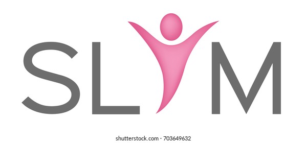 slim and slim fast icon vector / logo set