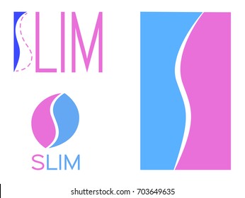 slim and slim fast icon vector / logo set