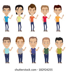 Slim And Fat Peoples - Isolated On White Background - Vector Illustration, Graphic Design Editable For Your Design 
