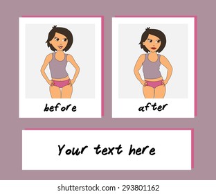 From slim to fat snapshot concept with copy space