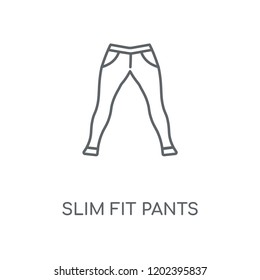 Slim Fit Pants linear icon. Slim Fit Pants concept stroke symbol design. Thin graphic elements vector illustration, outline pattern on a white background, eps 10.