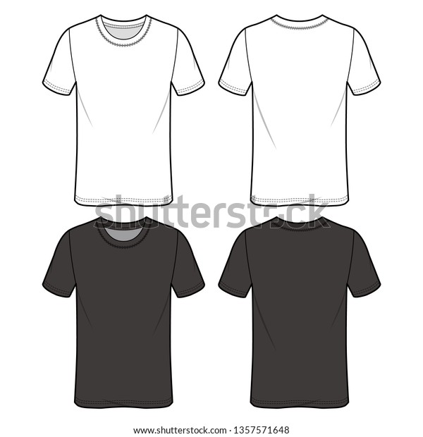 Slim Fit Tee Fashion Flat Sketch Stock Vector (Royalty Free) 1357571648 ...