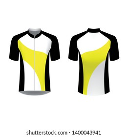 Slim fit t-shirt design. Sportswear design for competitions, promo, racing, gaming, running, cycling tour. Templates for sublimation print blank. Vector illustration