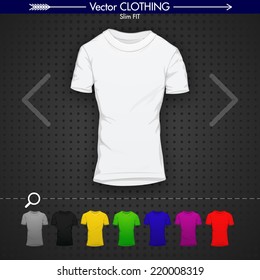 Slim Fit T-Shirt (White, Grey, Black, Yellow, Green, Blue, Purple, Red)