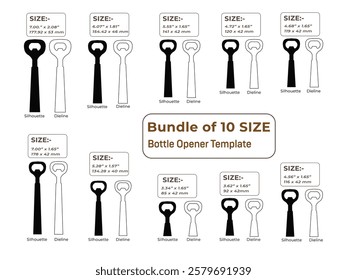 Slim Flat Bar Bottle Opener template