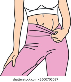  Slim Girl in Sportswear Shows Off Slim Body and Toned Tummy