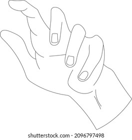 Slim Graceful Hand Stretches Forward White Stock Vector (Royalty Free ...