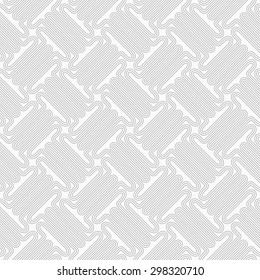 Slim gray countered thick T shapes with offset.Seamless stylish geometric background. Modern abstract pattern. Flat monochrome design.