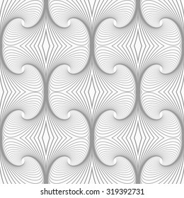 Slim gray vertical striped building shapes.Seamless stylish geometric background. Modern abstract pattern. Flat monochrome design.