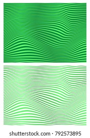 slim green wave stripes Background