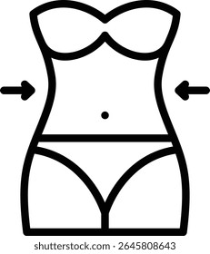 slim icon illustration design with outline, this is not made from any AI generation