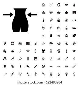Slim icon illustration isolated vector. beauty icons vector set. on white backgroun