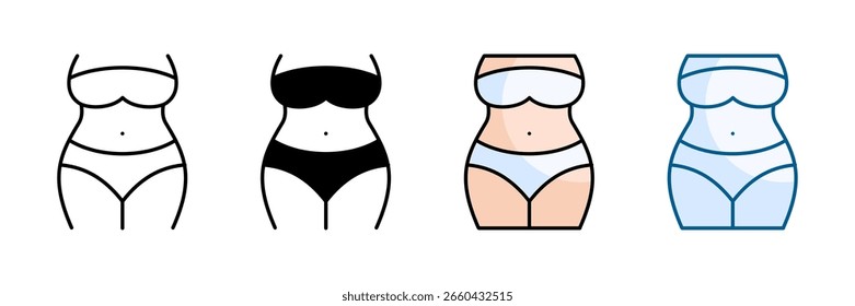 Ícone fino definir coleção de vários estilos