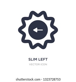 slim left icon on white background. Simple element illustration from UI concept. slim left sign icon symbol design.