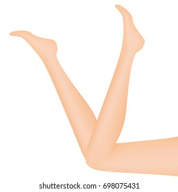 Slim leg vector illustration